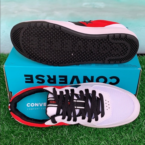 CONVERSE RIVAL OX WHITE/UNIVERSITY RED/BLACK WMNS - Picture 3 of 16